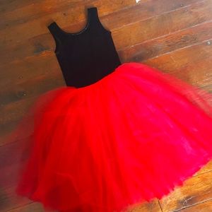 Child Black Glitter Leotard and Tutu